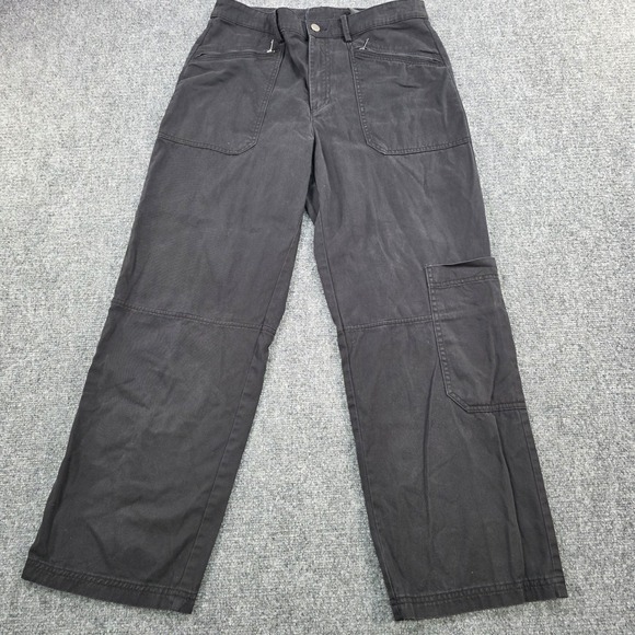 H&M Black Utility Pants Women's Zipper Pockets Workwear Casual Cotton - Picture 1 of 6